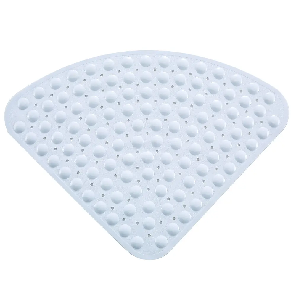 Tappetino da bagno in PVC personalizzato a forma di ventaglio vasca da bagno triangolare antiscivolo tappetino per adulti per bambini Spa tappeto bagno ventose doccia tappetino