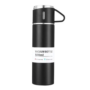 Thermos intelligent à LED Flacon de 500ml sous vide à double paroi avec isolation en acier inoxydable Affichage de la température Bouteille à couvercle à boire direct - Product Image 4
