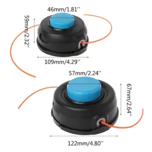 Cortador de escova t45 t45x aparador, cabeça de toque-n-go m12x1.75 lh para hus qvana 531 00 92-oem 62 544 97 73-02, peça de substituição