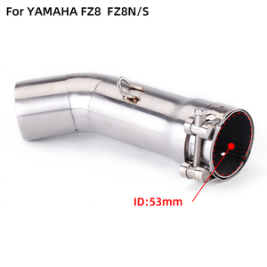 Pour Yamaha FZ8 FZ8N <span class=keywords><strong>FZ8S</strong></span> F Z8 S FZ8N YZF-FZ8 FZ800 Fazer Moto D'échappement Évasion Moto Slip-Sur Milieu Lien Tuyau - Product Image 4