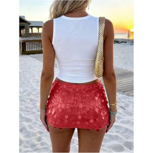FOXA Women's <b>Beaded</b> Lobster Embroidery Tank <b>Top</b> Crewneck Sleeveless Ribbed Knit <b>Tops</b> Summer Beach Outfits - Product Image 2