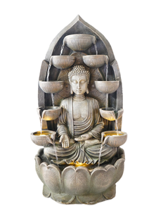 Offre Spéciale décoration de la maison petit Yay <span class=keywords><strong>bouddha</strong></span> indien <span class=keywords><strong>bouddha</strong></span> <span class=keywords><strong>fontaine</strong></span> de table d'eau en Base en plastique polyrésine Durable - Product Image 3
