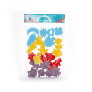 Esponja de patrón surtido para pintar, esponja de aprendizaje temprano y estropajos para niños pequeños, decoración del hogar, 24 unidades - Product Image 1