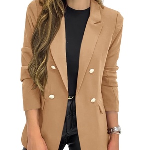 Trajes de mujer Top con frente abierto Frente de negocios Casual Bolsillo Traje DE TRABAJO Chaqueta Trajes de mujer Top - Product Image 1