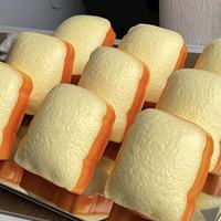 Boule Squishy en forme de pain grillé croustillant, jouet sensoriel anti-stress ASMR, blocs de construction, vente en gros, boîte surprise cadeau