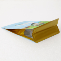 Papier d'aluminium imprimé personnalisé 175g emballage alimentaire de pois chiches sac de pochette à fermeture éclair en plastique à fond plat avec fermeture éclair et fenêtre