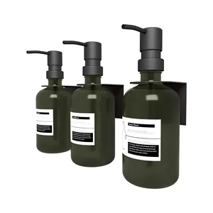  500Ml Hoge Kwaliteit Plastic Groene Muur Mount Hand Zeep Dispenser Fles Voor Badkamer Toilet