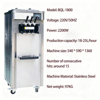Machine à crème glacée commerciale en acier inoxydable, compresseur de marque, double torsion, pour restaurant, vente chaude, fourniture d'usine