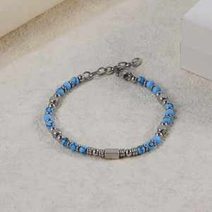 Braccialetti da donna boho regolabili e impilabili con perline, onice nero, <span class=keywords><strong>occhio</strong></span> <span class=keywords><strong>di</strong></span> <span class=keywords><strong>tigre</strong></span>, turchese, anti-ossidazione, impermeabili, fatti a mano - Product Image 4