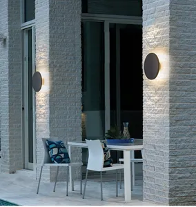 Indoor Modern Garden Yard Villa Round Lamp Shape Side Lighting Outdoor Waterproof Led Wall Light For Hotel