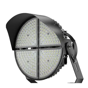 Luz LED para quadra com alto mastro para estádio, personalizável por atacado, 600w, luz esportiva anti-reflexo IP66 para uso externo, alumínio preto 800w