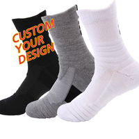Chaussettes de sport professionnelles avec logo OEM, épaisses, à absorption des chocs, respirantes en coton pour hommes, pour la course à pied et le basketball