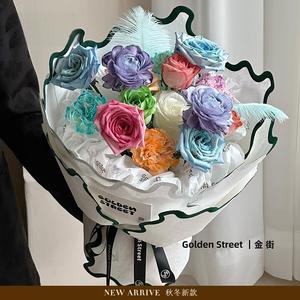 New Arrival 53*42Cm Đổ Xô Vải Dày Bông Giấy Đặc Biệt Hình Hoa Giấy Gói Cho Cửa Hàng Hoa Wrapper - Product Image 5