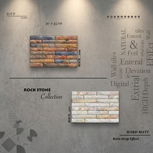 Vistaar Marque de luxe Meilleure qualité Design extérieur 3D Élévation 30x45cm Céramique numérique 300x450mm Carreaux muraux composés brillants - Product Image 5