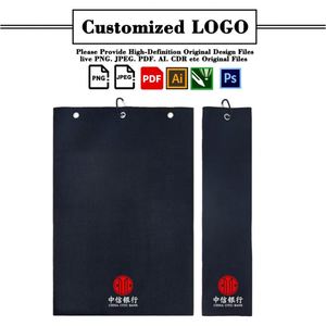 Serviettes de golf en jacquard gaufré avec broderie métallique et logo personnalisé pour le club de vente en gros de textiles - Product Image 2