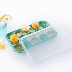 Moldes de Silicona Reutilizables Libres de BPA, Ecológicos, de Grado Alimenticio, con 15 Cavidades en Forma de Diamante para Cubitos de Hielo, Apilables, para Uso Doméstico - Product Image 1