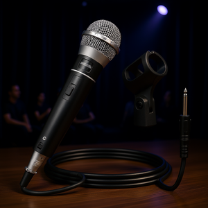 Microphone vocal dynamique Db, cardioïde, filaire XLR, pour chant, avec interrupteur et câble audio - Product Image 2