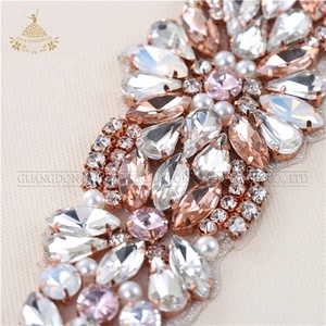 Cinturón elegante con diamantes de imitación para vestido de novia, estilo <span class=keywords><strong>Amazon</strong></span>, venta al por menor - Product Image 5