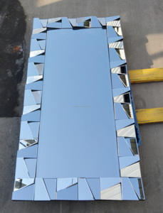 Arte europea da parete vanità forma rettangolare <span class=keywords><strong>soggiorno</strong></span> decorativo moderna specchio smussato - Product Image 5
