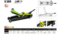 Cric hydraulique à profil bas pour voiture, 3, 4, 5 tonnes, en acier, avec double pompe et certification CE