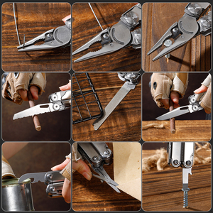 Tùy Chỉnh Công Nghiệp Cấp Ngoài Trời Cắm Trại Đa-Công Cụ Gấp Kìm Thép Không Gỉ Kéo Tuốc Nơ Vít Lưỡi Cưa Tập Tin OEM - Product Image 3