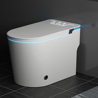 Toilette intelligente japonaise de luxe monobloc avec bidet intégré, chasse d'eau siphonique, en céramique, automatique et télécommandée