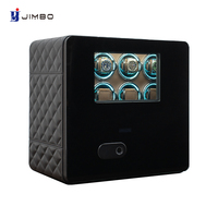 Homisafe Premium Coffret de sécurité pour 8 montres, coffre à montres, coffre-fort en cuir diamant, acier, serrure de sécurité