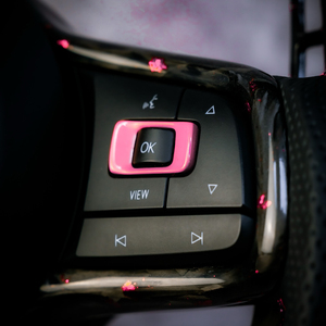 Volante Personalizado de Fibra de Carbono Forjado Rosa para VW <span class=keywords><strong>Beetle</strong></span> Cabriolet Golf <span class=keywords><strong>Cabrio</strong></span> Convertible Lamando Scirocco Passat - Product Image 3