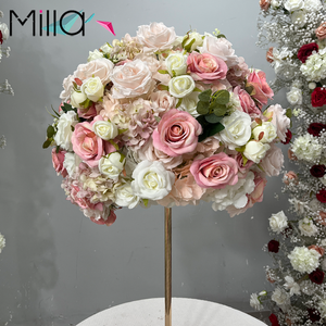 Centro <span class=keywords><strong>de</strong></span> Mesa Elegante para Bodas, Bola <span class=keywords><strong>de</strong></span> Flores Artificiales <span class=keywords><strong>de</strong></span> <span class=keywords><strong>Hortensias</strong></span> y Rosas <span class=keywords><strong>de</strong></span> Gran Tamaño - Product Image 3