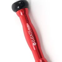 Tournevis de précision en alliage d'aluminium antidérapant à poignée rouge 888 pour l'entretien des équipements électroniques, avec logo imprimé, tournevis manuel