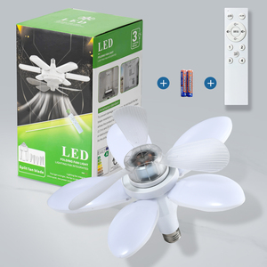 Lotus <span class=keywords><strong>พัดลม</strong></span><span class=keywords><strong>เพดาน</strong></span> LED ปรับลมได้, ฐาน E27ลูเมนสูงปรับได้4สปีดสำหรับโรงนาโรงรถโรงรถโรงรถ - Product Image 6