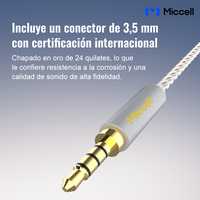 Auriculares Miccell Estéreo HiFi con Micrófono, Control de Llamadas y Música, Ideales para Juegos y Música