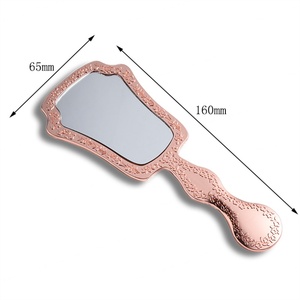 Wholesale OEM Retro Handheld <b>Mirror</b> Private Label <b>Compact</b> Pocket <b>Mirror</b> Travel Small Portable Makeup <b>Mirror</b> - Product Image 3