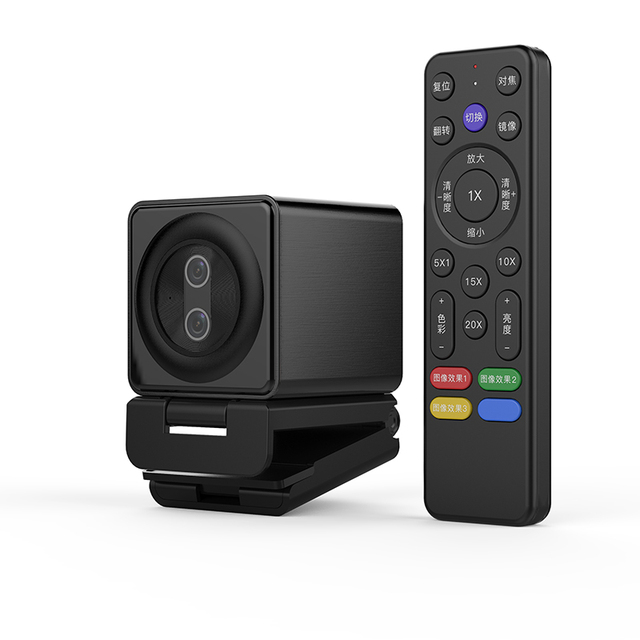 Professional 4k Web Cam Laptop Camera Webcam with 20x Zoom Remote Control and Built-in Dual Silicon Mics for Live Streaming