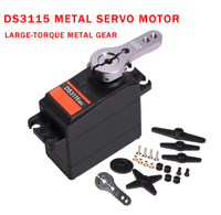 Moteur servo numérique double axe DS3115 15 kg à couple élevé pour kit robot DIY, pince mécanique, voitures RC, robotique Baja
