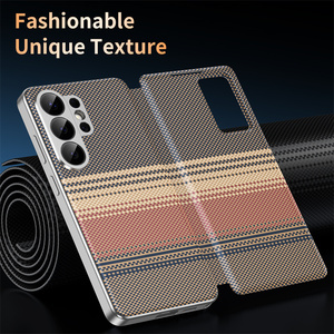 Funda para Teléfono con Ranura para Tarjetas y Ventana Inteligente para <span class=keywords><strong>Samsung</strong></span> <span class=keywords><strong>S22</strong></span> S23 S24 S25 S26 Ultra A17 A56 A16, Responda Llamadas Sin Voltear la Cubierta - Product Image 6