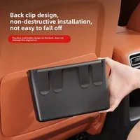Organisateur de rangement pour voiture en ABS, poubelle multifonctionnelle, boîte de rangement pour dossier de siège, porte-mouchoirs, porte-gobelet, support de téléphone pour l'intérieur de la voiture