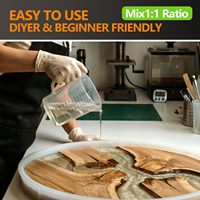 Kit de résine époxy Table Top Pro 10KG pour tables, comptoirs de bar |   Résine de coulée transparente pour surfaces, idéale pour les projets d'artisanat DIY et les comptoirs