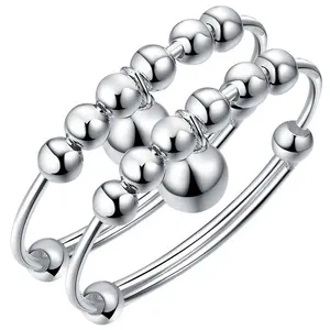 S990 gioielli regalo per neonati con perline in argento bracciale in argento per bambini bracciale con dimensioni regolabili per bambini