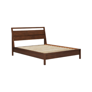 Mid Century Modern Wooden <b>Bed</b> <b>Frame</b> With Headboard, Solid Wood <b>Platform</b> <b>Bed</b> For Bedroom, Modern Home Furniture - Product Image 1