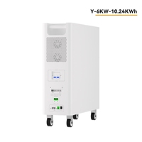 Système de stockage solaire tout-en-un 5000W avec onduleur solaire empilable, batterie LiFePO4 10kWh, CAN 6000+ cycles, MPPT pour la sauvegarde à domicile