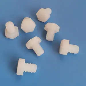 Long San Nylon Outer Hexagon Screw M6 * 8 Natural Color Plastic Insulated Hexagon Head Screw