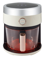 Friteuse à air chaud 3,5 L avec écran tactile, bol en verre numérique, cuisson saine sans huile, friteuse électrique à air chaud pour la cuisine domestique