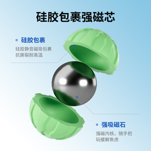 ของเล่นบรรเทาความเครียดแบบลูกบอลแม่เหล็กซิลิโคนสำหรับพนักงานออฟฟิศที่มีการออกแบบตามหลักประสาทสัมผัสสำหรับทุกเพศ 14 ปีขึ้นไป - Product Image 3