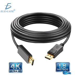 Cable Ele-Gate DisplayPort a HDMI de 1.8 Metros 4K Ultra HD con Conectores Chapados en Oro - Product Image 1