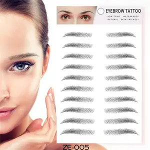 Nuevos diseños populares para mujer, pegatinas impermeables 6D/ 4D/ 3D para tatuaje de cejas, maquillaje facial cosmético