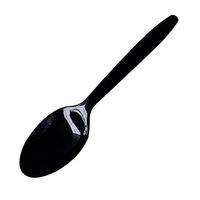 GUSTO [Lot de 100] Cuillères à soupe en plastique transparent de taille moyenne, robustes, avec motif gravé, jetables, pour fêtes et mariages