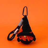 2025 nouveau Halloween porte-clés Crochet méchant sorcière lanière porte-clés 3D en peluche porte-clés sac suspendu foncé gothique breloque porte-clés