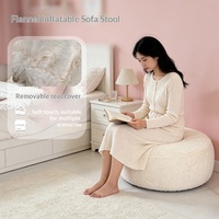 Canapé Gonflable d'Extérieur avec Housse Amovible en Peluche Lavable Portable 65x32cm Vente en Gros OEM ODM Usine