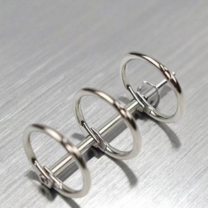 Kim loại mạ niken chống gỉ Chất kết dính <span class=keywords><strong>Clip</strong></span> 3 Vòng Giữ bàn lịch kế hoạch thẻ Album ảnh bảng ghi nhớ tổ chức - Product Image 1